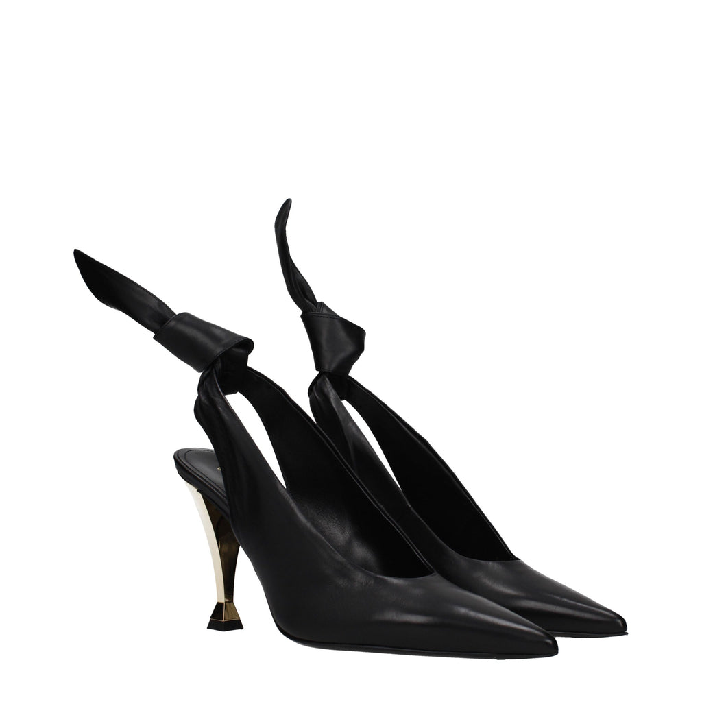 Escarpins à talons hauts en cuir noir Givenchy