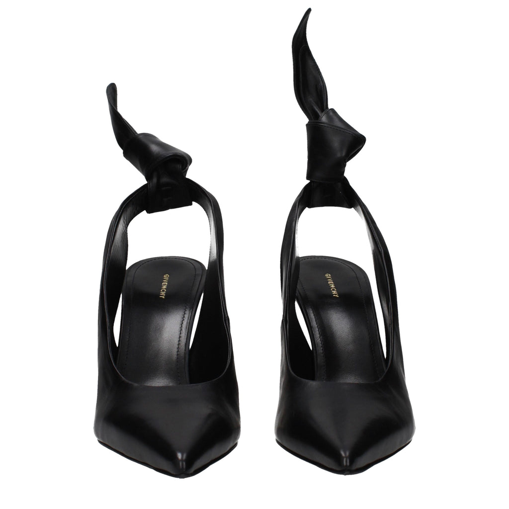 Escarpins à talons hauts en cuir noir Givenchy