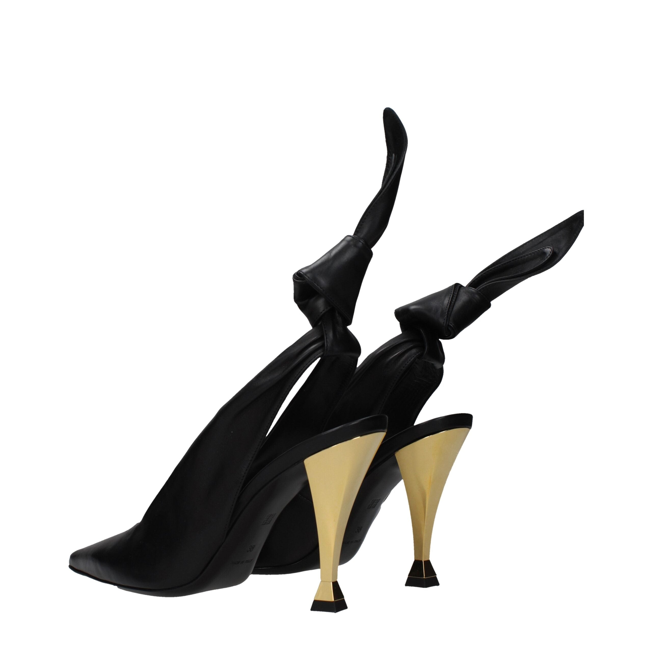 Escarpins à talons hauts en cuir noir Givenchy