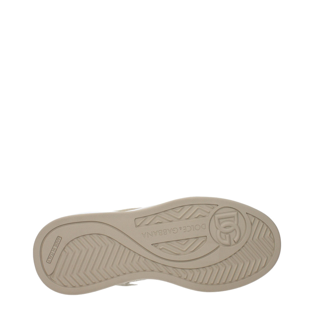 Dolce & Gabbana White Fabric Low Top Sneakers