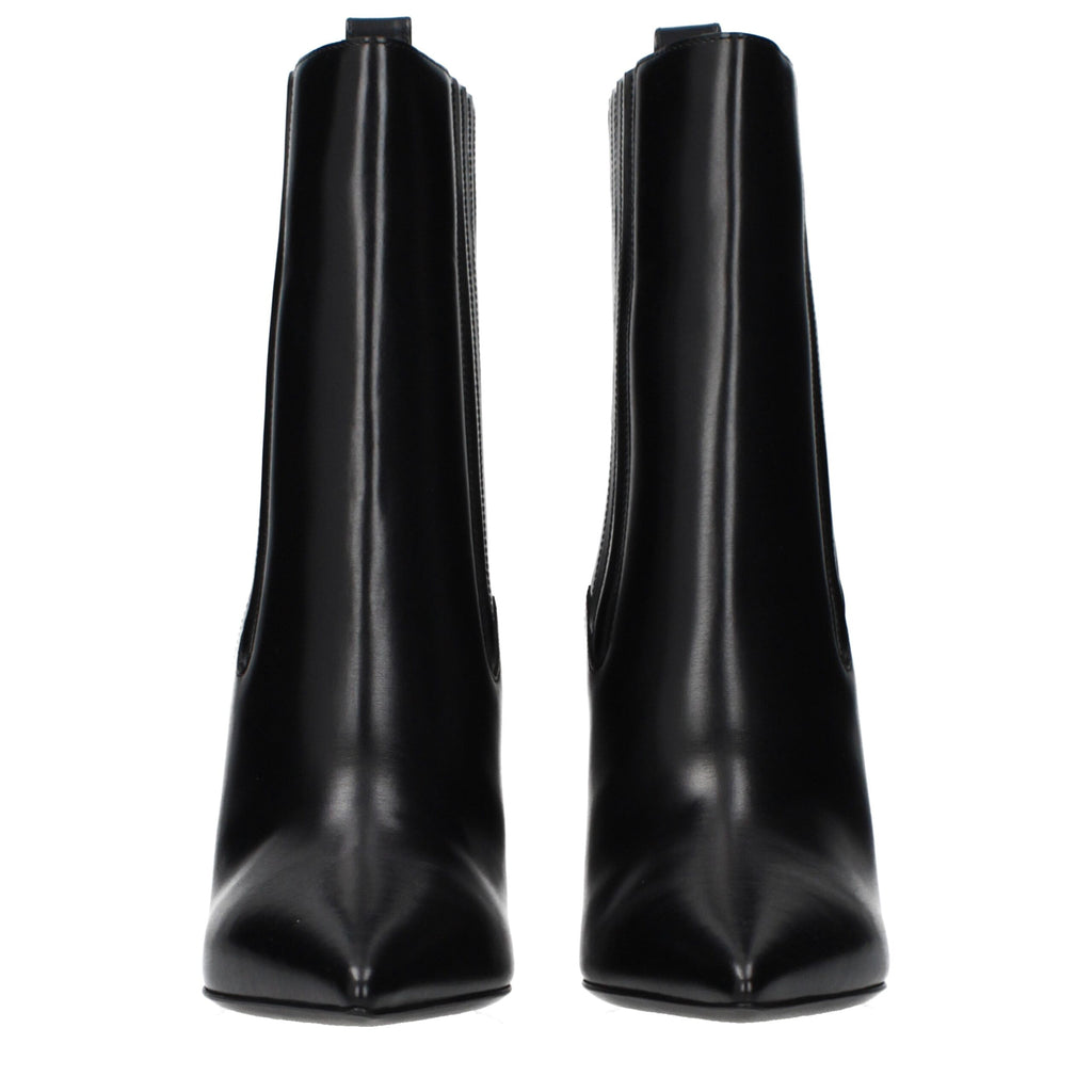 Bottines Valentino Garavani en cuir noir
