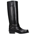 Bottes en cuir noir Valentino Garavani
