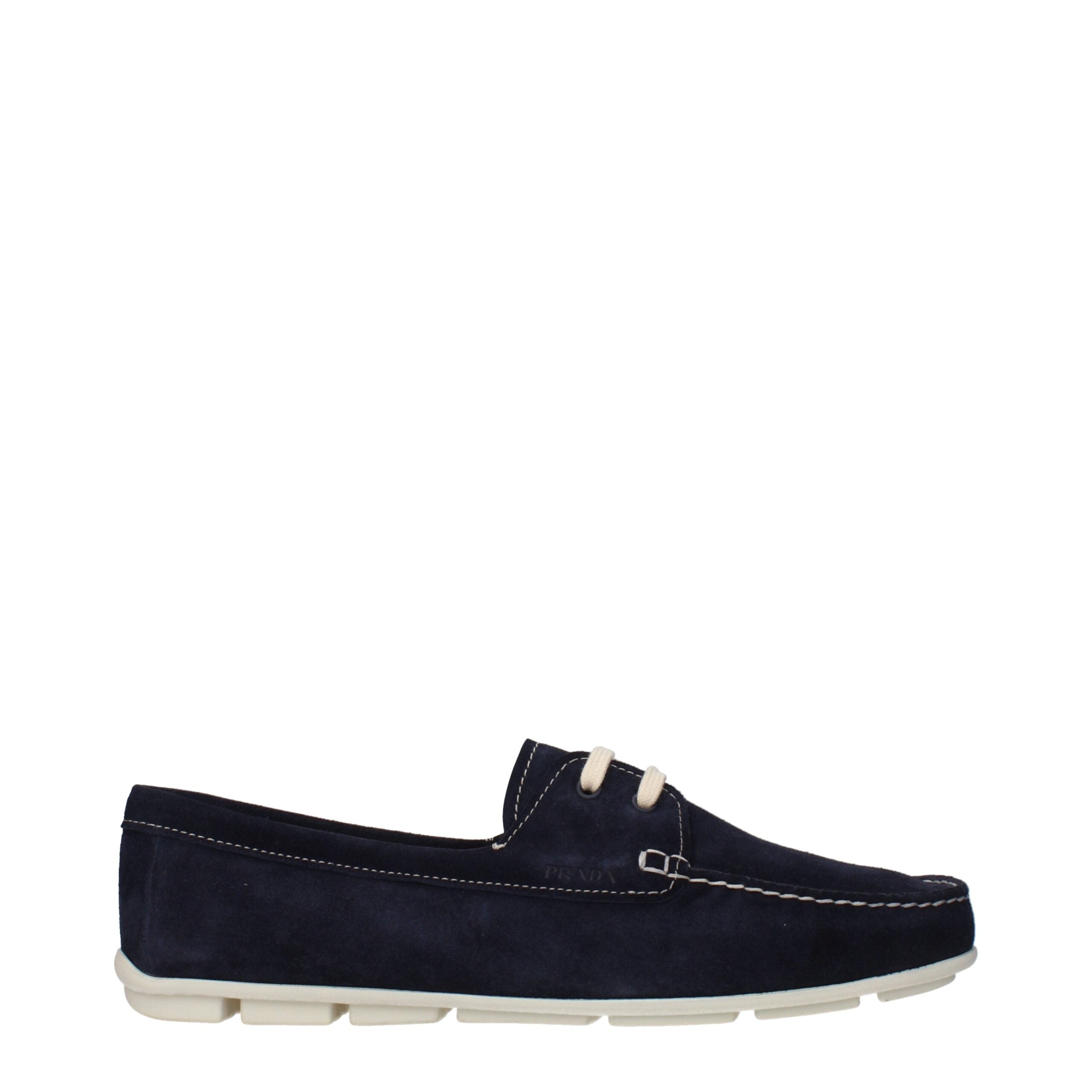 Mocassini Prada in pelle blu