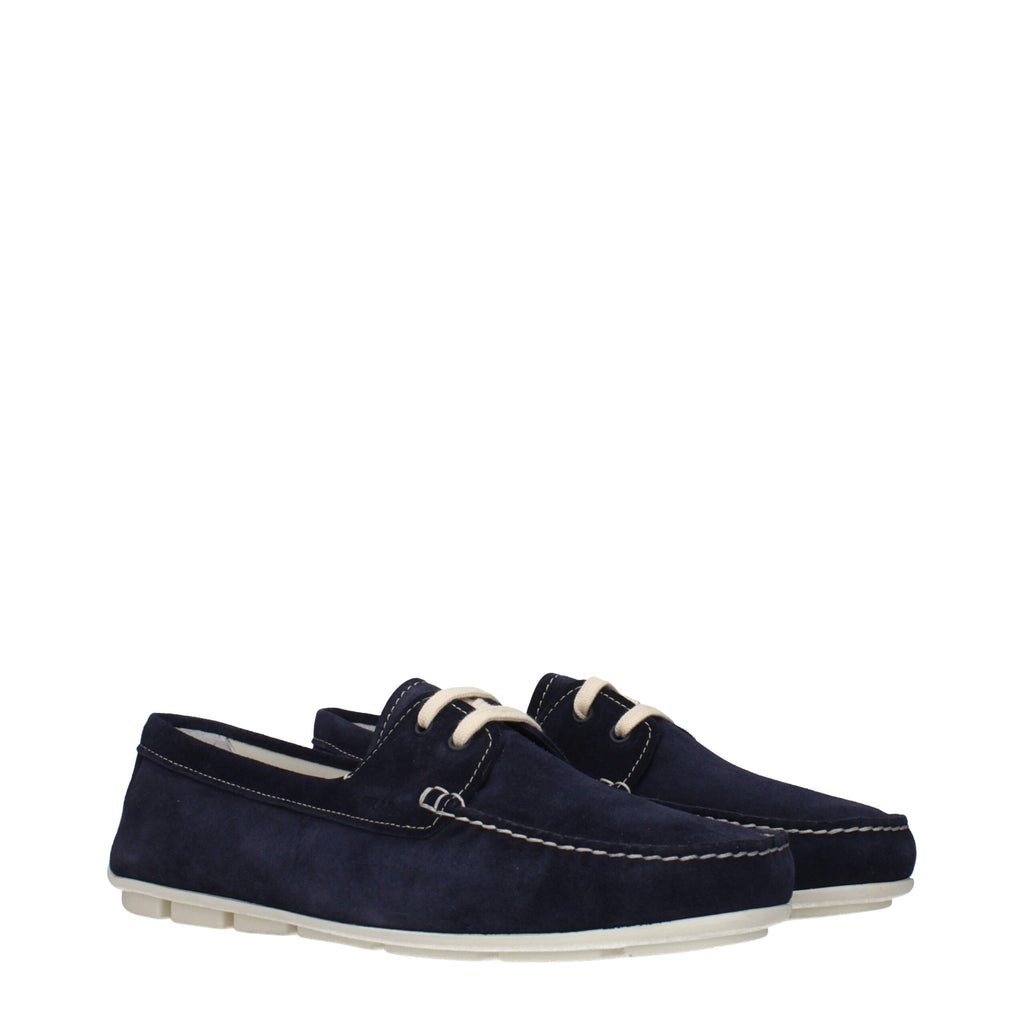 Mocassini Prada in pelle blu