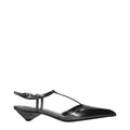 Sandales plates Prada en cuir gris